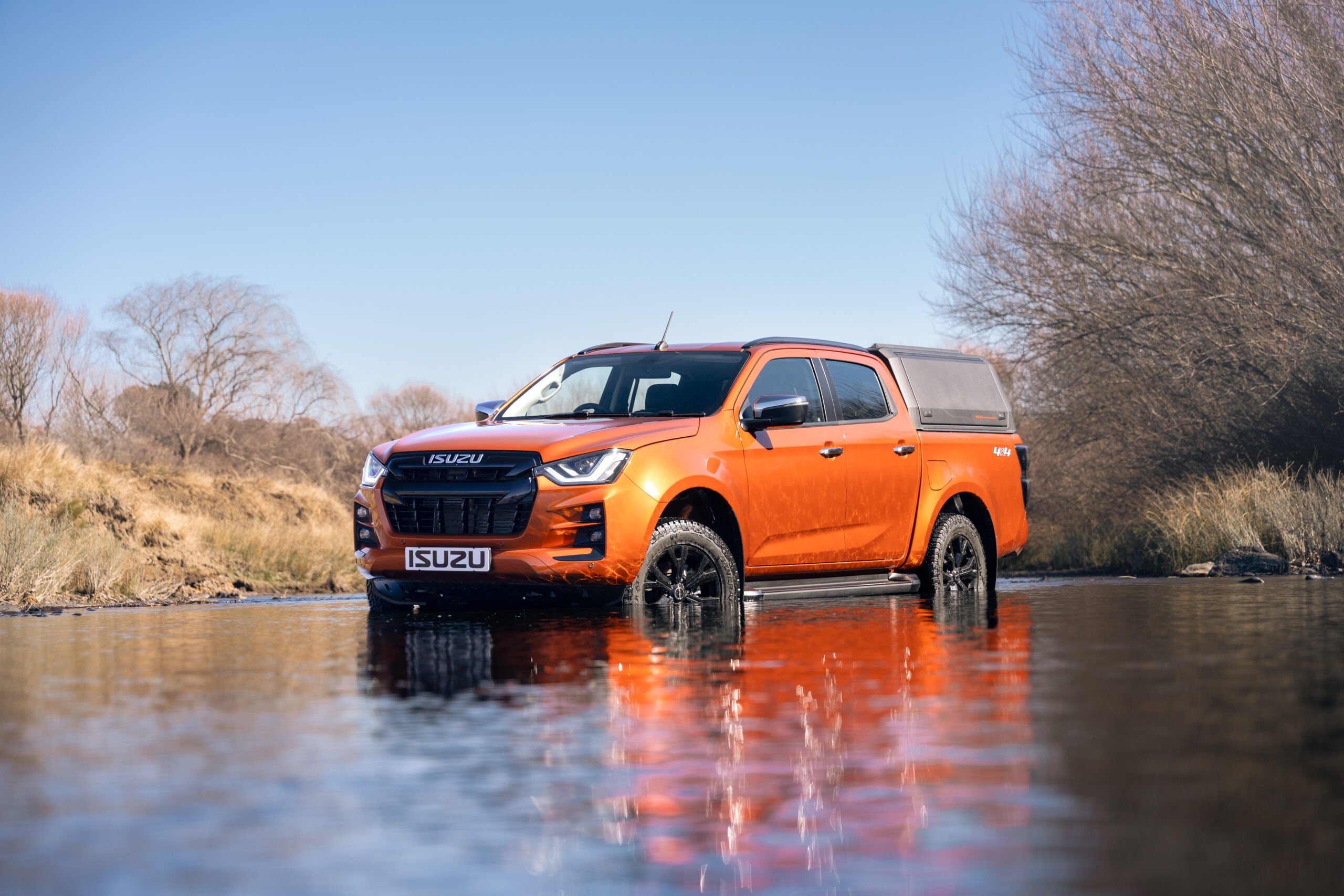 The New Limited-Edition ISUZU D-Max 45 in a river